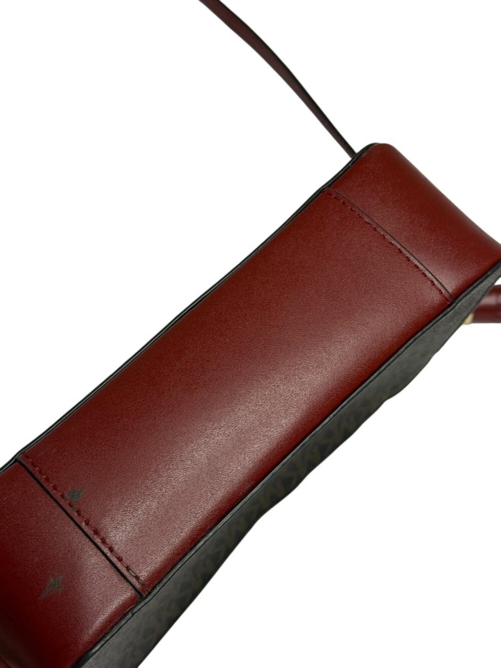 Michael Kors Ginny Crossbody Bag Purse Tassel Logo Faux Leather? Brandy - Picture 10 of 11